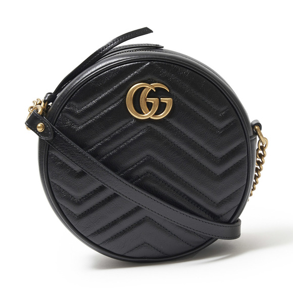 Gucci GG Shoulder Bag Black Marmont - Picture 1 of 4